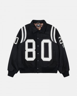 Stüssy 80 Ull Varsity Jacka Svarta | Sverige 045WCAENF