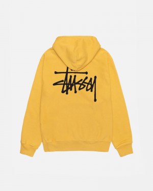 Stüssy Basic Pigment Dyed Hoodie Orange | Sverige 571CYKXIW