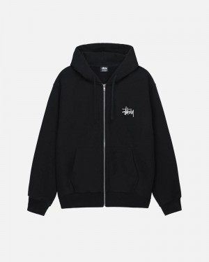 Stüssy Basic Zip Hoodie Svarta | Sverige 560HOTDYK