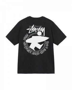 Stüssy Beach Roots Pigment Dyed T-shirt Svarta | Sverige 025COIBHG