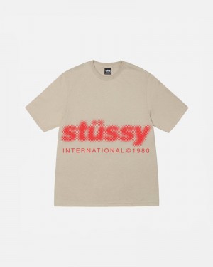 Stüssy Blur T-shirt Khaki | Sverige 743QVJXGK