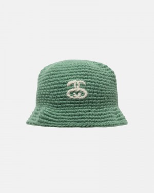 Stüssy Bucket SS Link Knit Hatt Gröna | Sverige 780DIWRVU