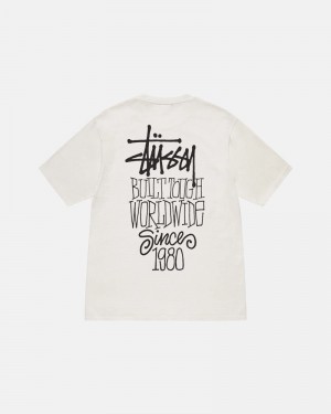 Stüssy Built Tough Pigment Dyed T-shirt Vita | Sverige 601WURNGS