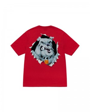 Stüssy Bulldog Ripper T-shirt Röda | Sverige 279KVPEJU