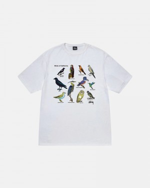 Stüssy California Birds T-shirt Vita | Sverige 692AYSIHZ