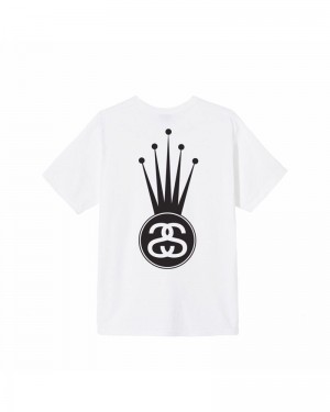 Stüssy Crown Link T-shirt Vita | Sverige 542LNZOPA