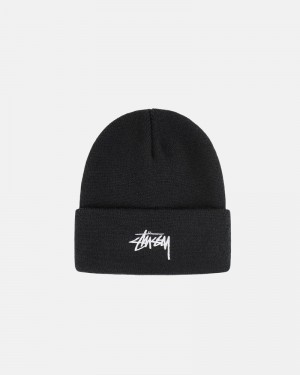 Stüssy Cuff Stock Mössa Svarta | Sverige 048BEQTVO