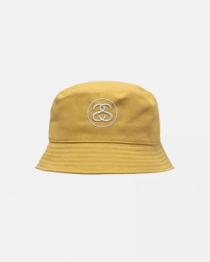 Stüssy Deep Bucket SS Link Hatt Guld | Sverige 340CPFDUH