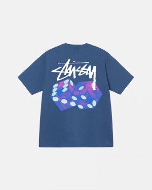 Stüssy Diced Out T-shirt Blå | Sverige 927JZRAPM