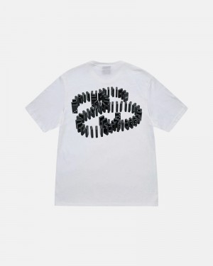 Stüssy Dominoes T-shirt Vita | Sverige 758HGUQPB