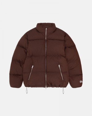 Stüssy Down Puffer Nylon Jacka Bruna | Sverige 145FLQBHJ