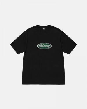 Stüssy Emblem Pigment Dyed T-shirt Svarta | Sverige 320XFSANL