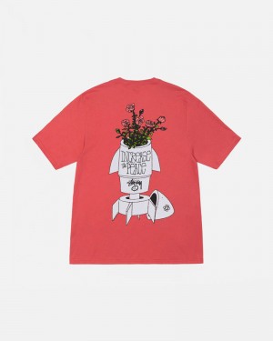 Stüssy Flower Bomb T-shirt Röda | Sverige 510LFMKPO