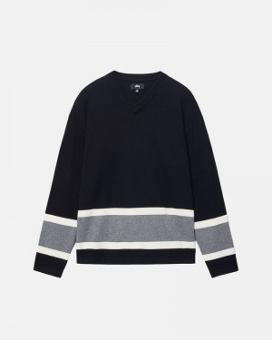 Stüssy Hockey Tröja Svarta | Sverige 659VEZBPY