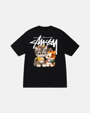 Stüssy Kittens T-shirt Svarta | Sverige 840JBUEAX