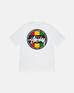 Stüssy Klassiska Dot T-shirt Vita | Sverige 184LDJANH