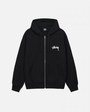 Stüssy Klassiska Dot Zip Hoodie Svarta | Sverige 713YUASBQ