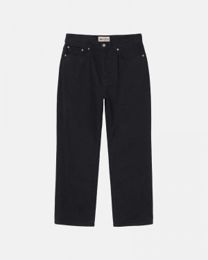 Stüssy Klassiska Jean Overdyed Jeans Svarta | Sverige 913DAFYKI