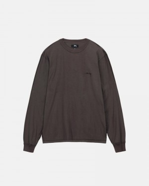 Stüssy Lazy LS T-shirt Svarta | Sverige 315VGXNTW