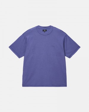 Stüssy Lazy T-shirt Mörkblå | Sverige 903UNGJFP