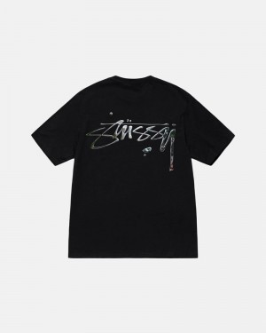 Stüssy Mercury T-shirt Svarta | Sverige 738YNPUMZ