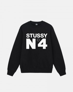 Stüssy No.4 Crew Sweatshirt Svarta | Sverige 541QWLTXY