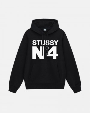 Stüssy No.4 Hoodie Svarta | Sverige 754EJGWMO