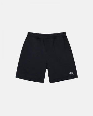 Stüssy Overdyed Stock Logo Sweat Shorts Svarta | Sverige 031TAIPBD