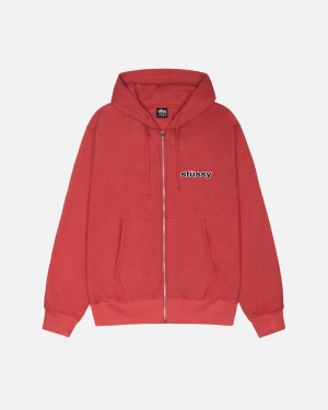 Stüssy SS-Link Zip Hoodie Röda | Sverige 856ODNCAL