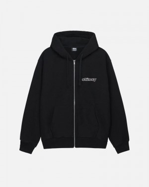 Stüssy SS-Link Zip Hoodie Svarta | Sverige 327HFUCMZ