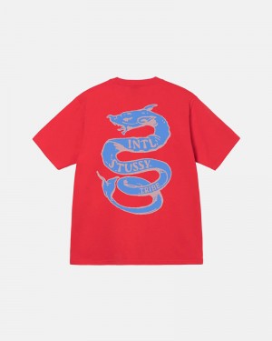 Stüssy Serpent T-shirt Röda | Sverige 580OMAQPC