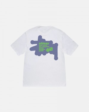 Stüssy Silhouette T-shirt Vita | Sverige 049SNLDZP