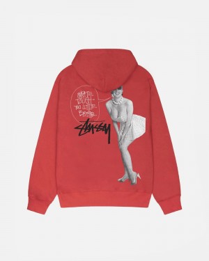 Stüssy Skate Tough Hoodie Röda | Sverige 239XNMKEF