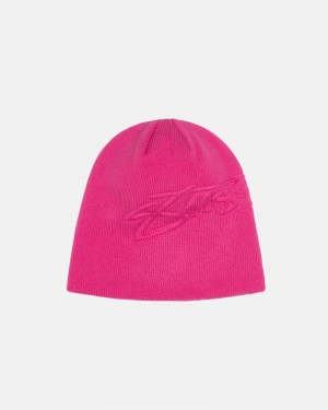 Stüssy Skullcap Embossed Smooth Stock Mössa Rosa | Sverige 015GSHLOF