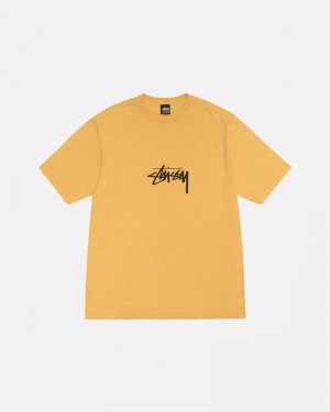 Stüssy Small Stock Honey Pigment Dyed T-shirt Orange | Sverige 684IOCFTE