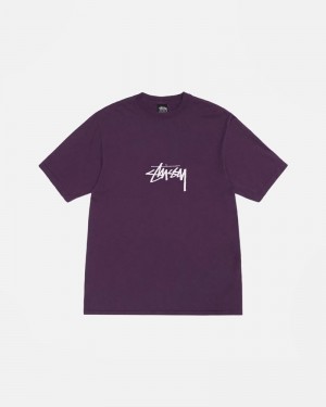 Stüssy Small Stock Pigment Dyed T-shirt Lila | Sverige 397YSZDXN