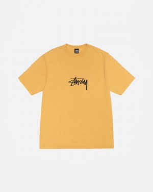 Stüssy Small Stock Pigment Dyed T-shirt Orange | Sverige 285KOBRLA