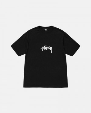 Stüssy Small Stock Pigment Dyed T-shirt Svarta | Sverige 283XVZCJN