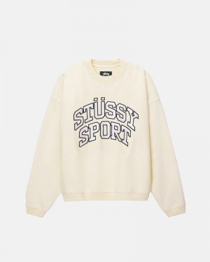 Stüssy Sport Relaxed Oversized Crew Sweatshirt Vita | Sverige 160VFCMWE