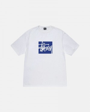 Stüssy Stock Box T-shirt Vita | Sverige 039TPEBMD