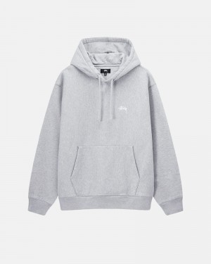 Stüssy Stock Logo Hoodie Grå | Sverige 809PXOVEY