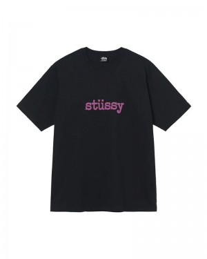 Stüssy Typewriter T-shirt Svarta | Sverige 864RNFWUH