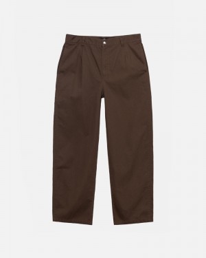 Stüssy Workgear Trouser Twill Byxor Bruna | Sverige 926EINXDQ