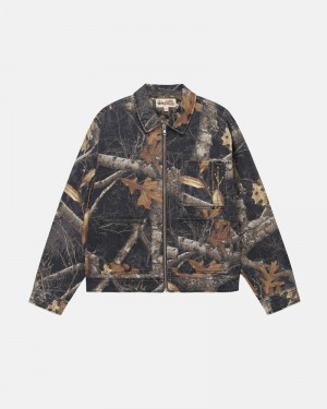 Stüssy Zip Arbets Realtree Edge Jacka Svarta | Sverige 760IXZALY