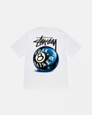 Stüssy & Born X Raised 8 Ball T-shirt Vita | Sverige 901QFRGBS