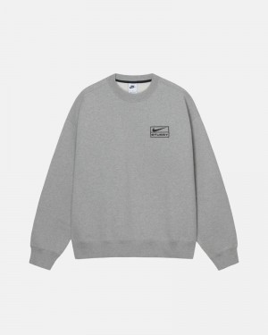 Stüssy & NK Fleece Crew Sweatshirt Grå | Sverige 278MSHXFP