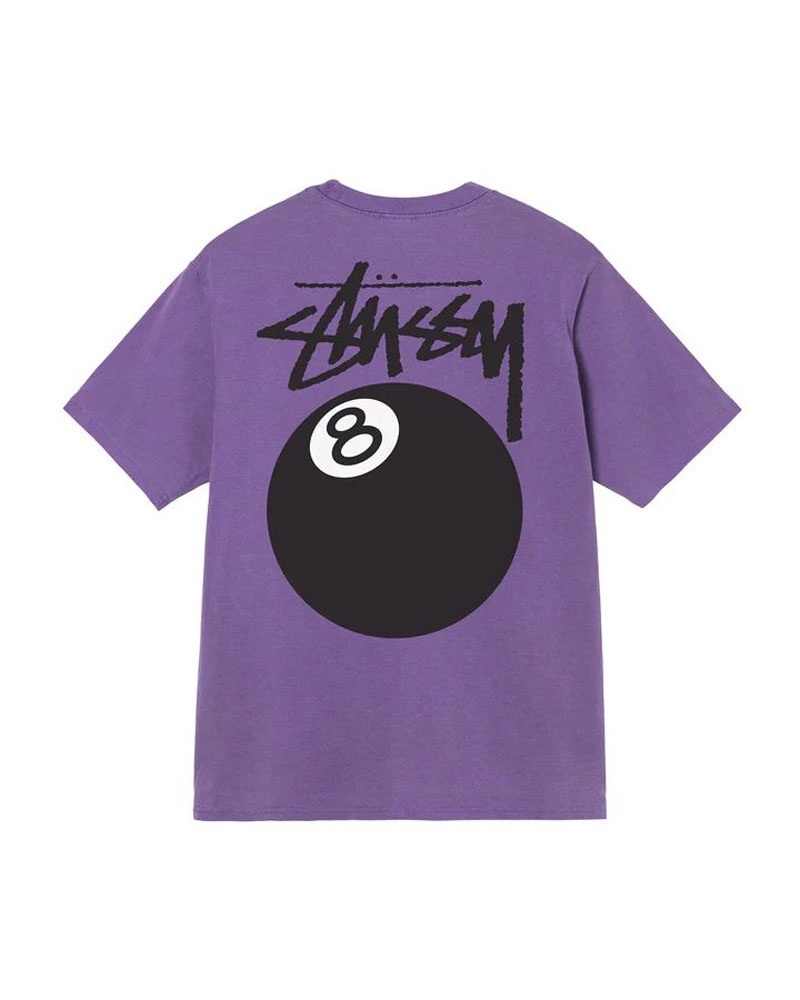 Stüssy 8 Ball Pigment Dyed T-shirt Lila | Sverige 265SBYGVH