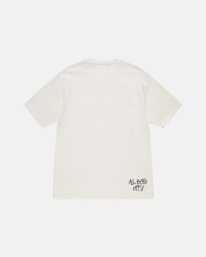 Stüssy All Bets Off Pigment Dyed T-shirt Vita | Sverige 823EYQKIV