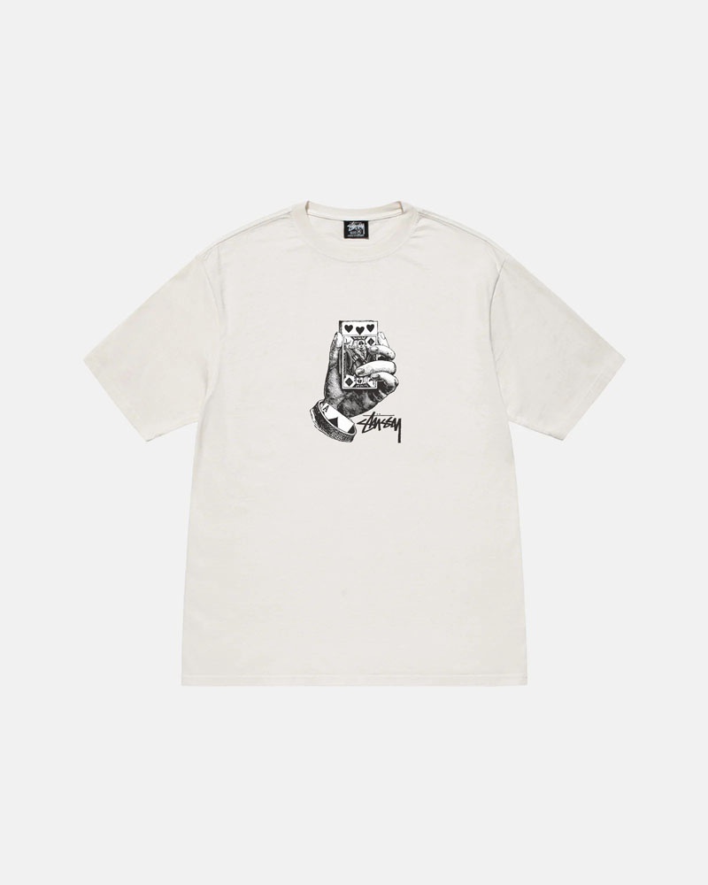 Stüssy All Bets Off Pigment Dyed T-shirt Vita | Sverige 823EYQKIV