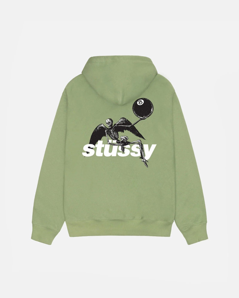 Stüssy Apocalypse Zip Moss Hoodie Gröna | Sverige 648VGNZEL